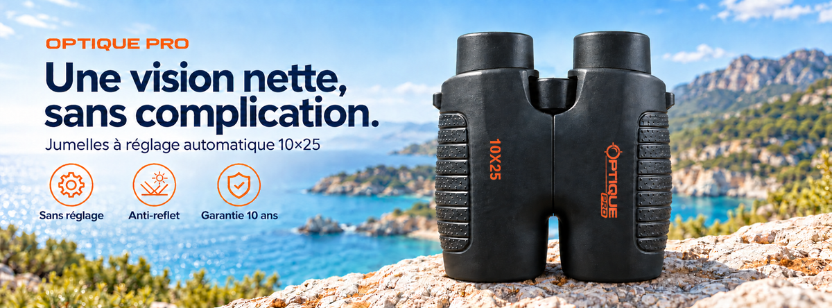 Jumelles Optique Pro à réglage automatique, pour vos observations en plein air